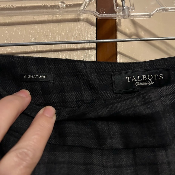 Talbots Dark Plaid Trousers - Picture 3 of 8